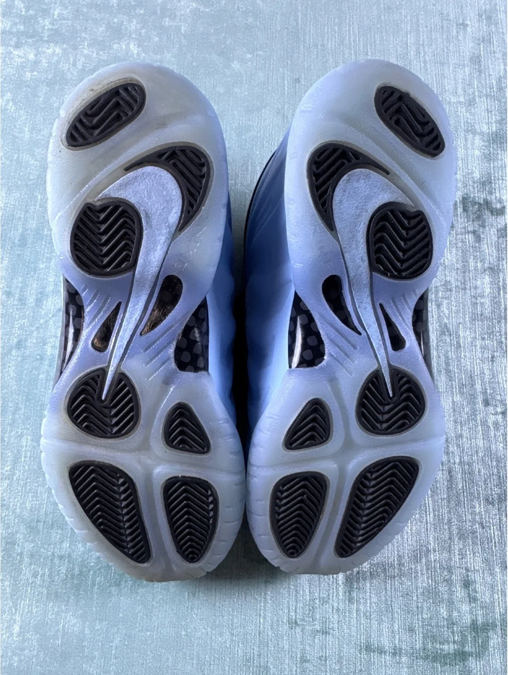 Nike Little Posite One Psychic Blue Black Kids Size 3Y